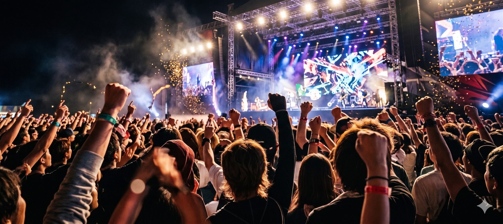 ライブ会場の熱狂